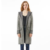 Coffee Color Long Cardigans Hooded Sweater - FashionByTeresa